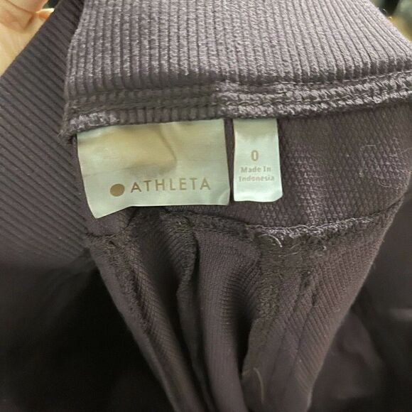 Athleta purple cropped trouser jogger workout pants size 0 - Picture 6 of 7